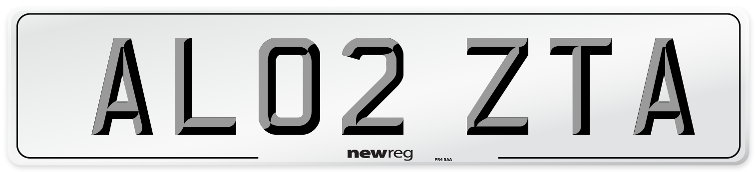 AL02 ZTA Number Plate from New Reg